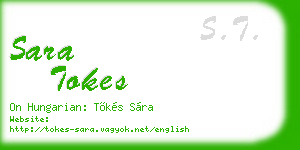 sara tokes business card
